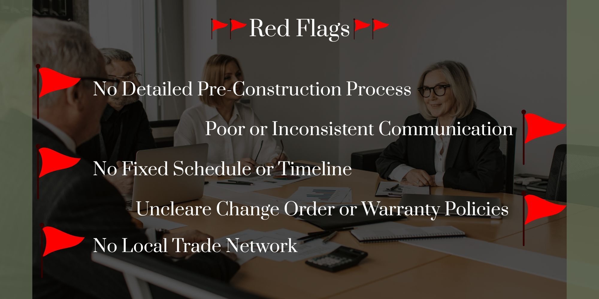 Avoid Red Flags when choosing a Custom Home Builder in Middle Tennessee