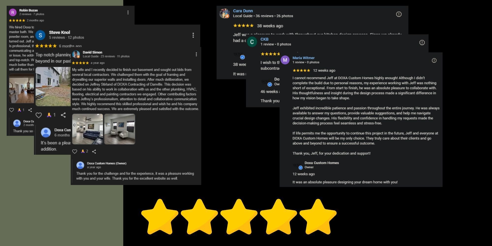 Reviewing service and reputation helps when choosing a custom home builder