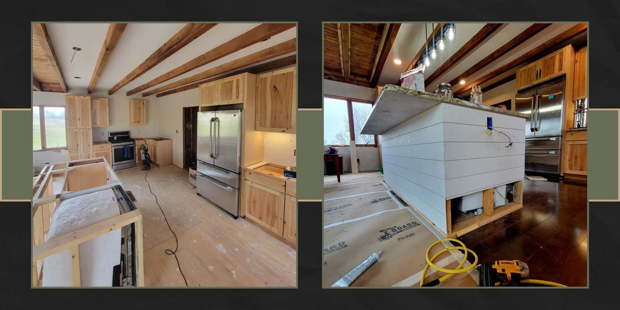 Construction for a kitchen remodel by Doxa Custom Homes in Middle Tennessee