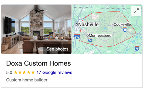 Doxa Custom Homes Google Business Profile